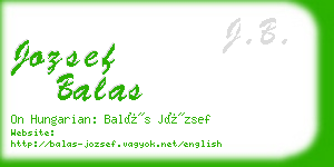 jozsef balas business card